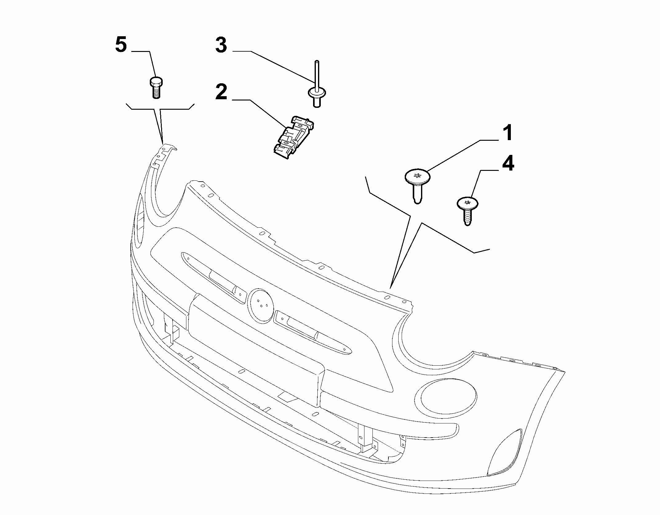 70726-020 FRONT BUMPER CLAMPS