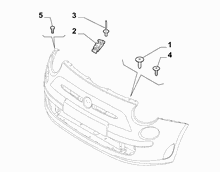 70726-020 FRONT BUMPER CLAMPS