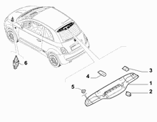 55501-020 REAR WINDOW STOP LIGHT AND SWITCH