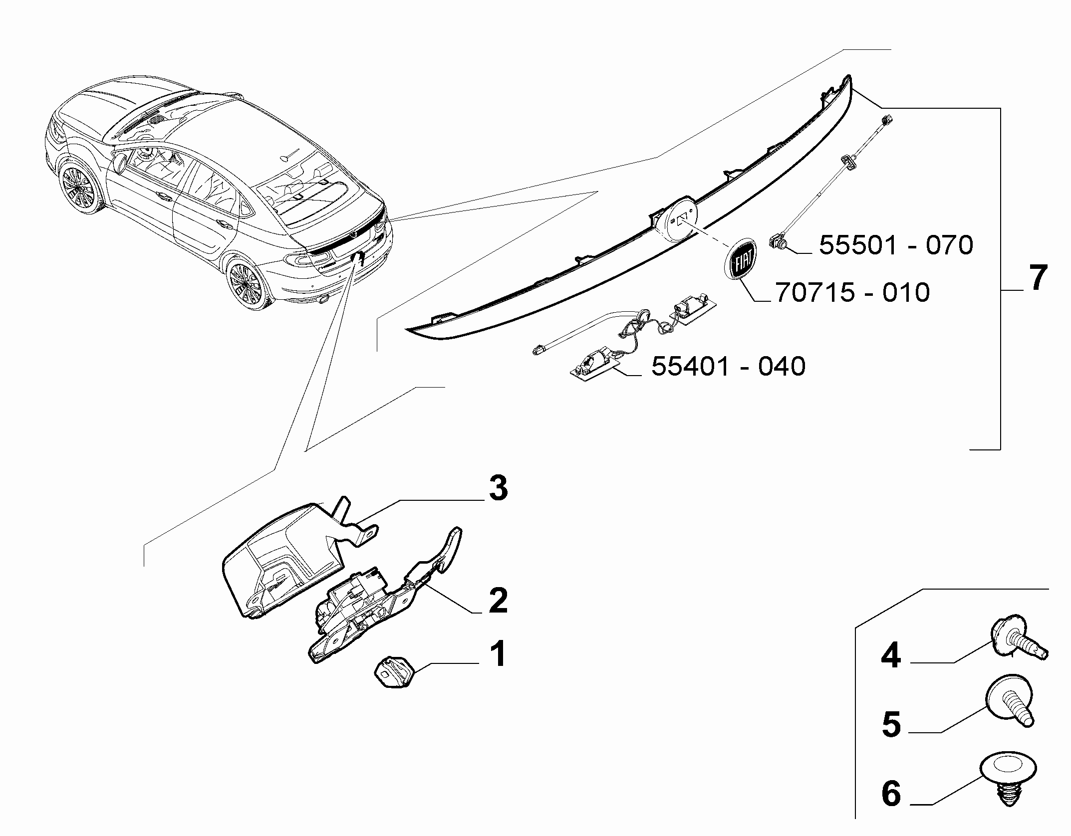 70160-020 BOOT LID LOCK