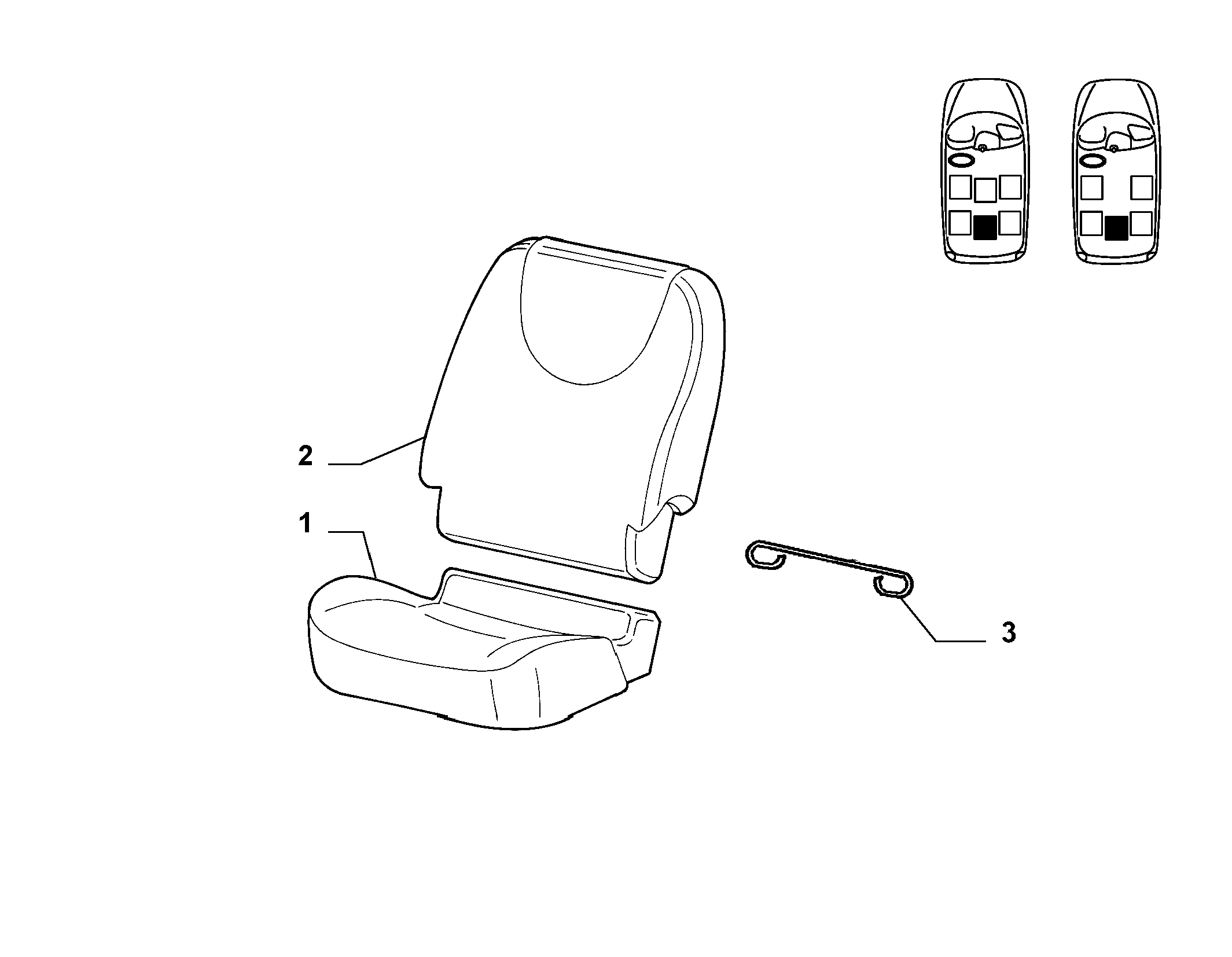 70615/02 REAR SEAT LINING