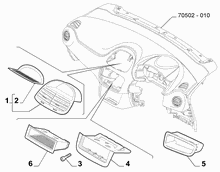 70502-020 DASHBOARD INSTRUMENT HOLDER DIALS