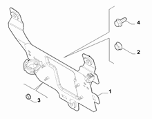 10225-020 INJECTION ECU AND ENGINE HARNESS FASTENERS