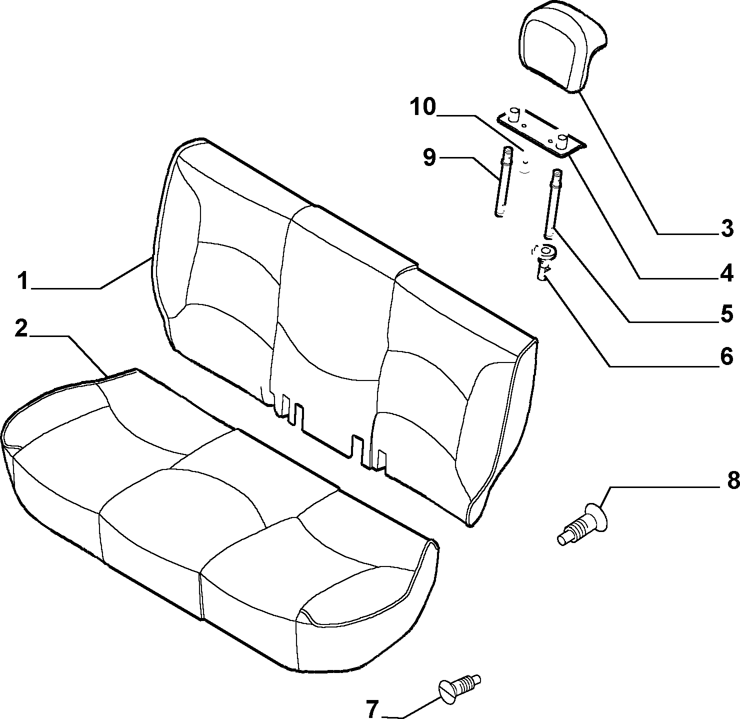 70613/02 REAR SEAT