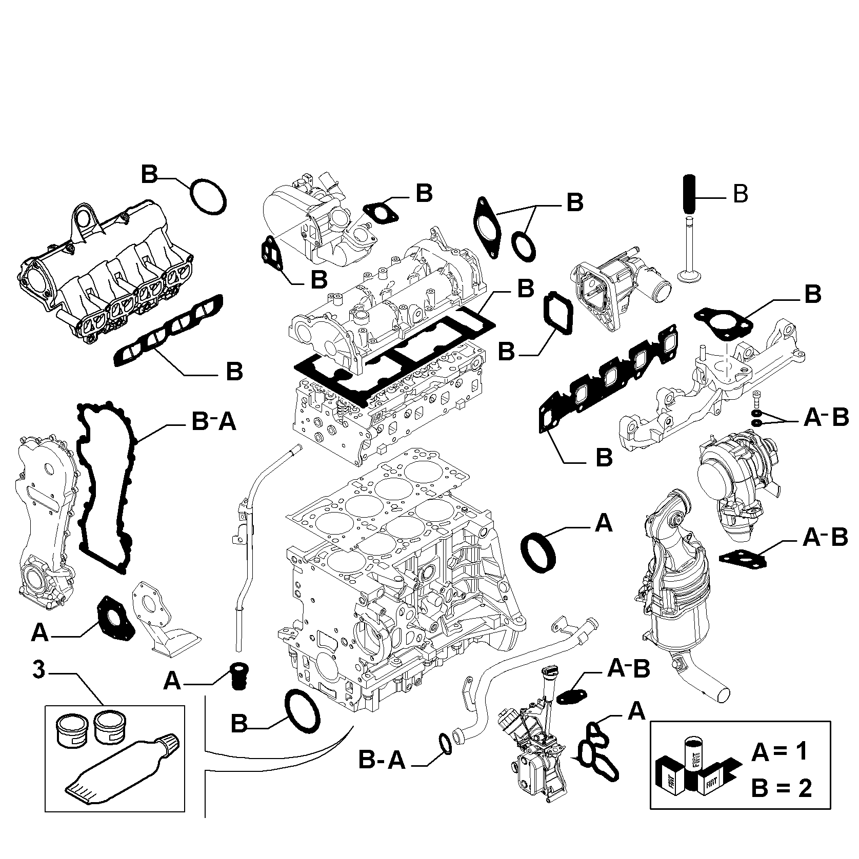 10101-050 GASKET KIT, HEAD AND CRANKCASE