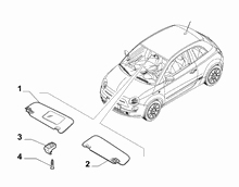70525-010 SUN VISOR