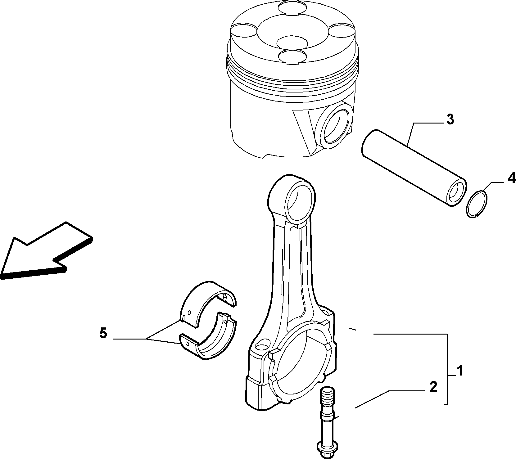 10105-010 COUPLING RODS AND HALF BEARINGS
