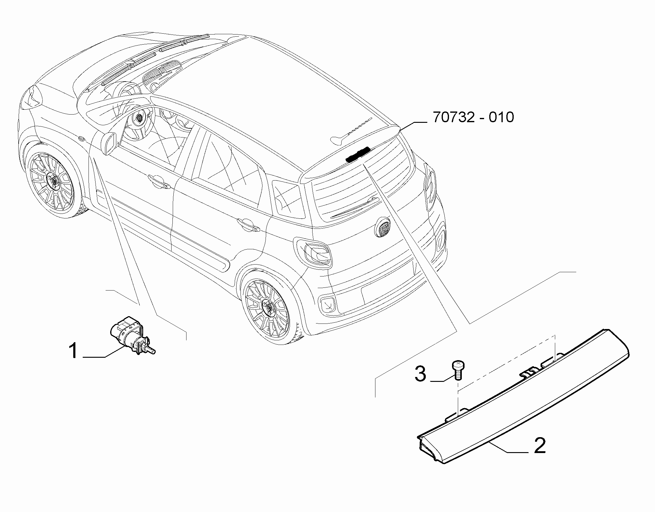 55501-020 REAR WINDOW STOP LIGHT AND SWITCH