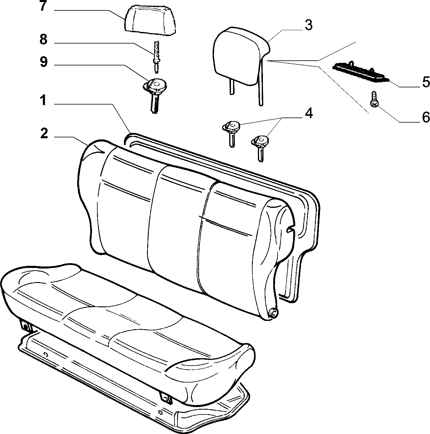 70613/00 REAR SEAT