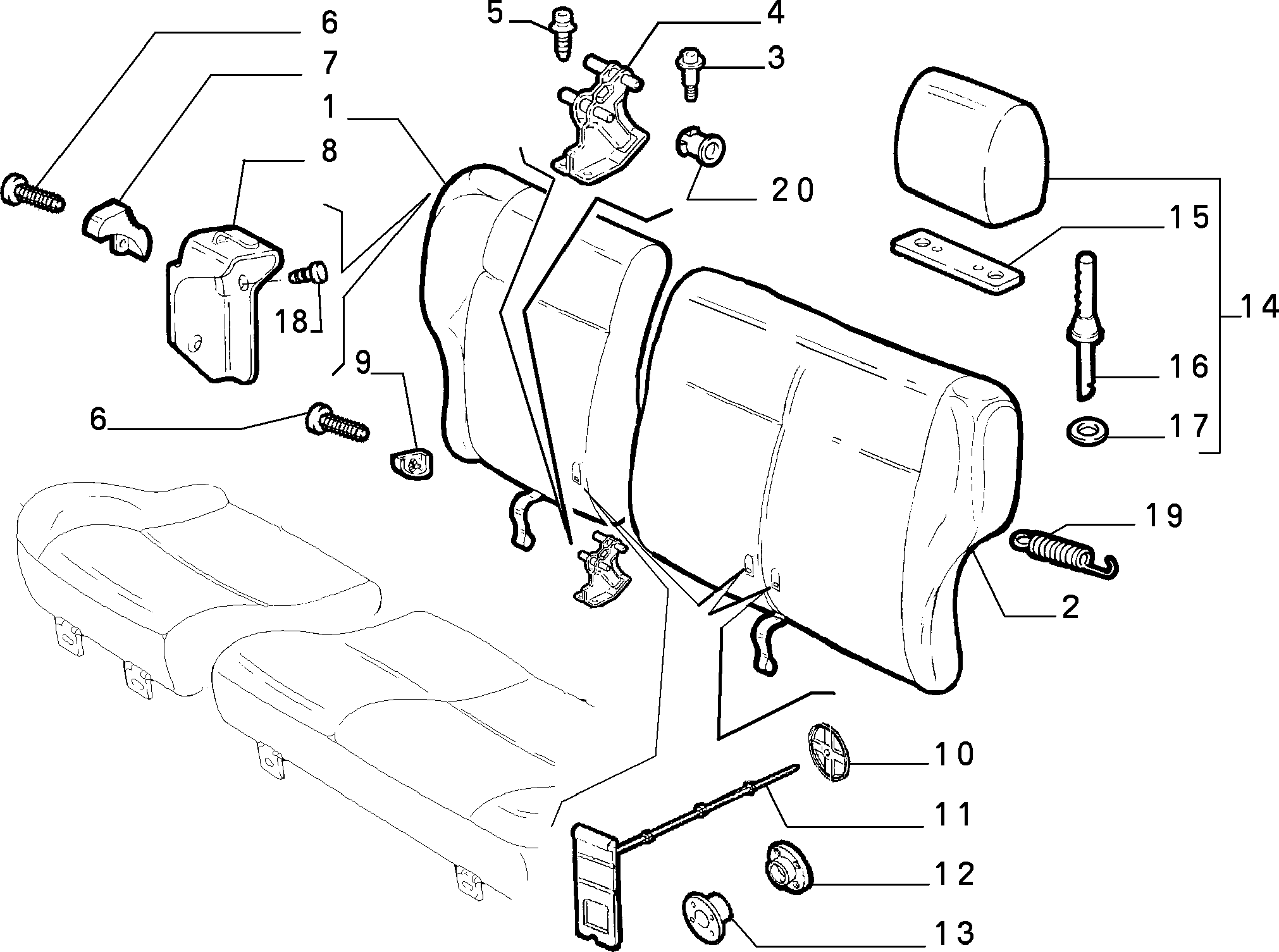 70613/01 REAR SEAT