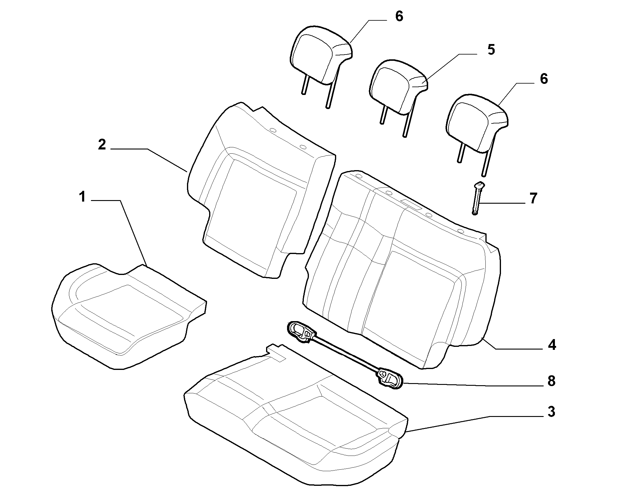 70613/01 REAR SEAT