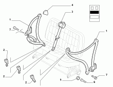 70527-020 REAR SEAT BELTS