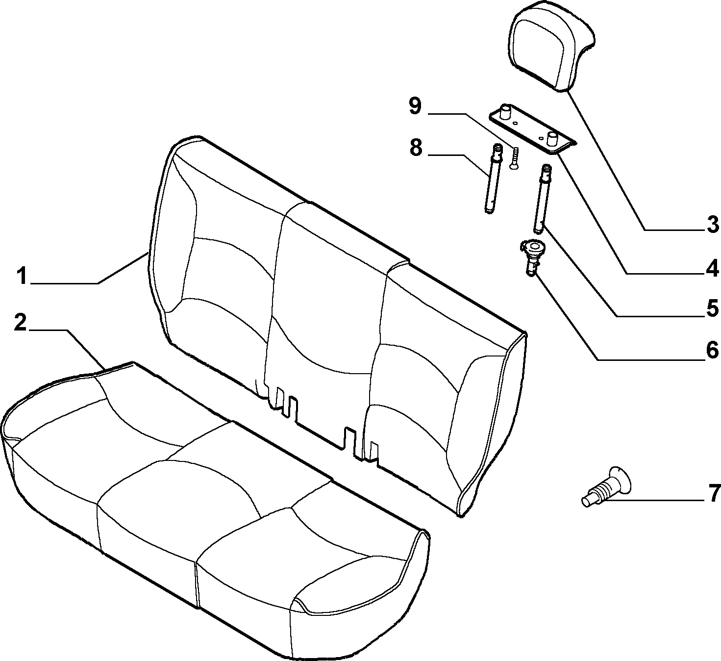 70613/03 REAR SEAT