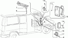 70138/00 ЗАМКИ И УПОРЫ ЗАДНИХ БОКОВЫХ ДВЕРЕЙ