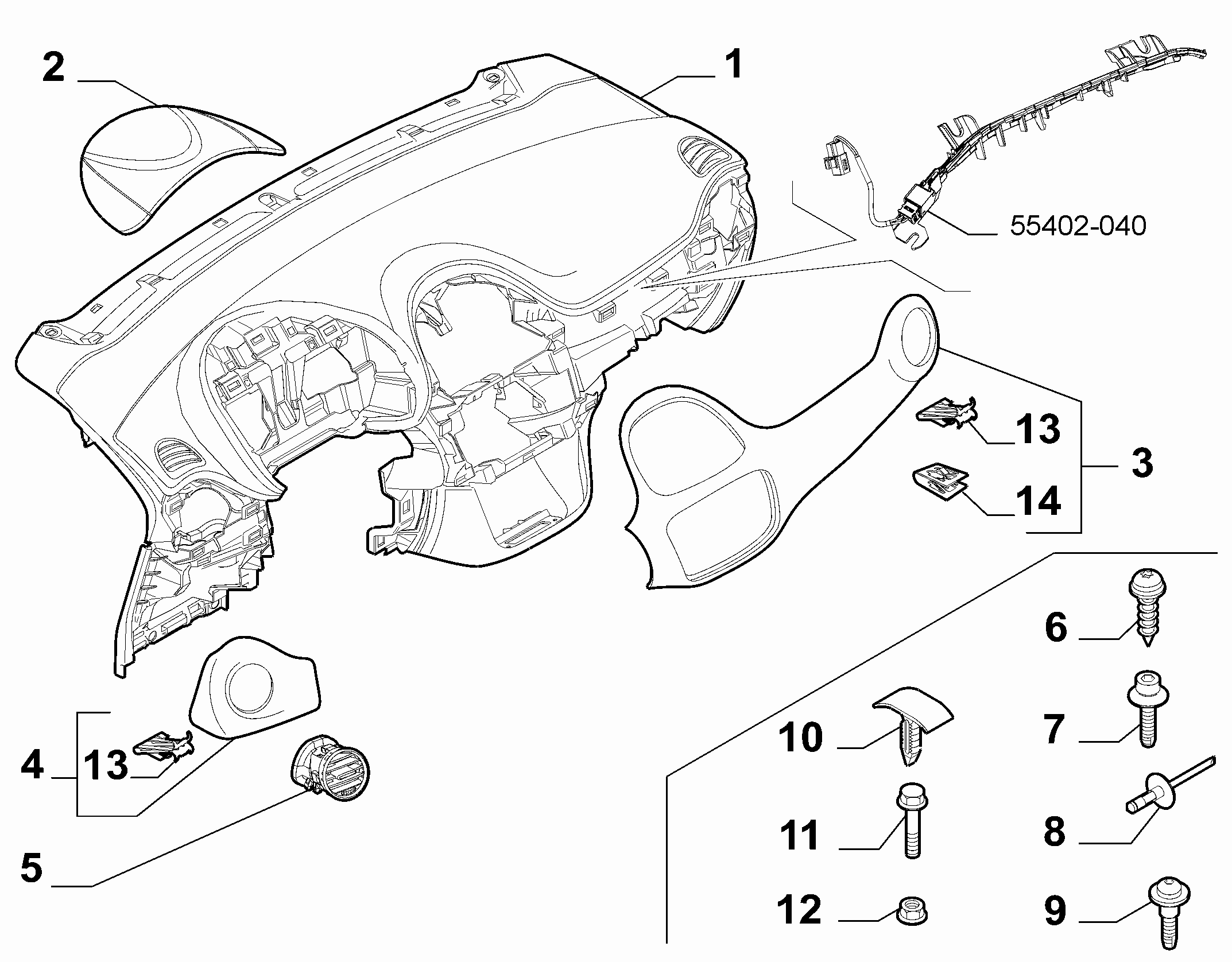 70502-010 DASHBOARD INSTRUMENT HOLDER