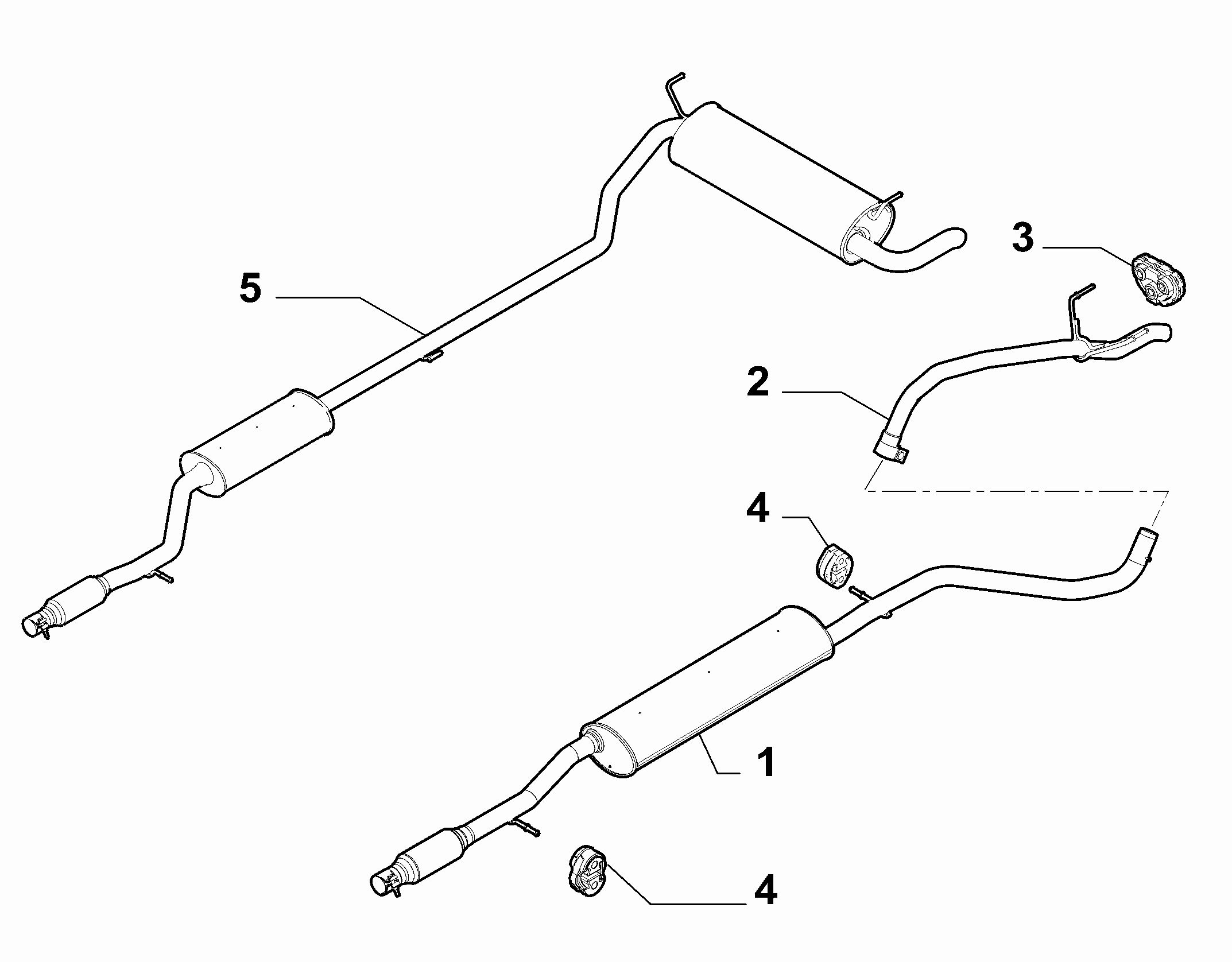 10258-030 REAR AND CENTRAL PIPES