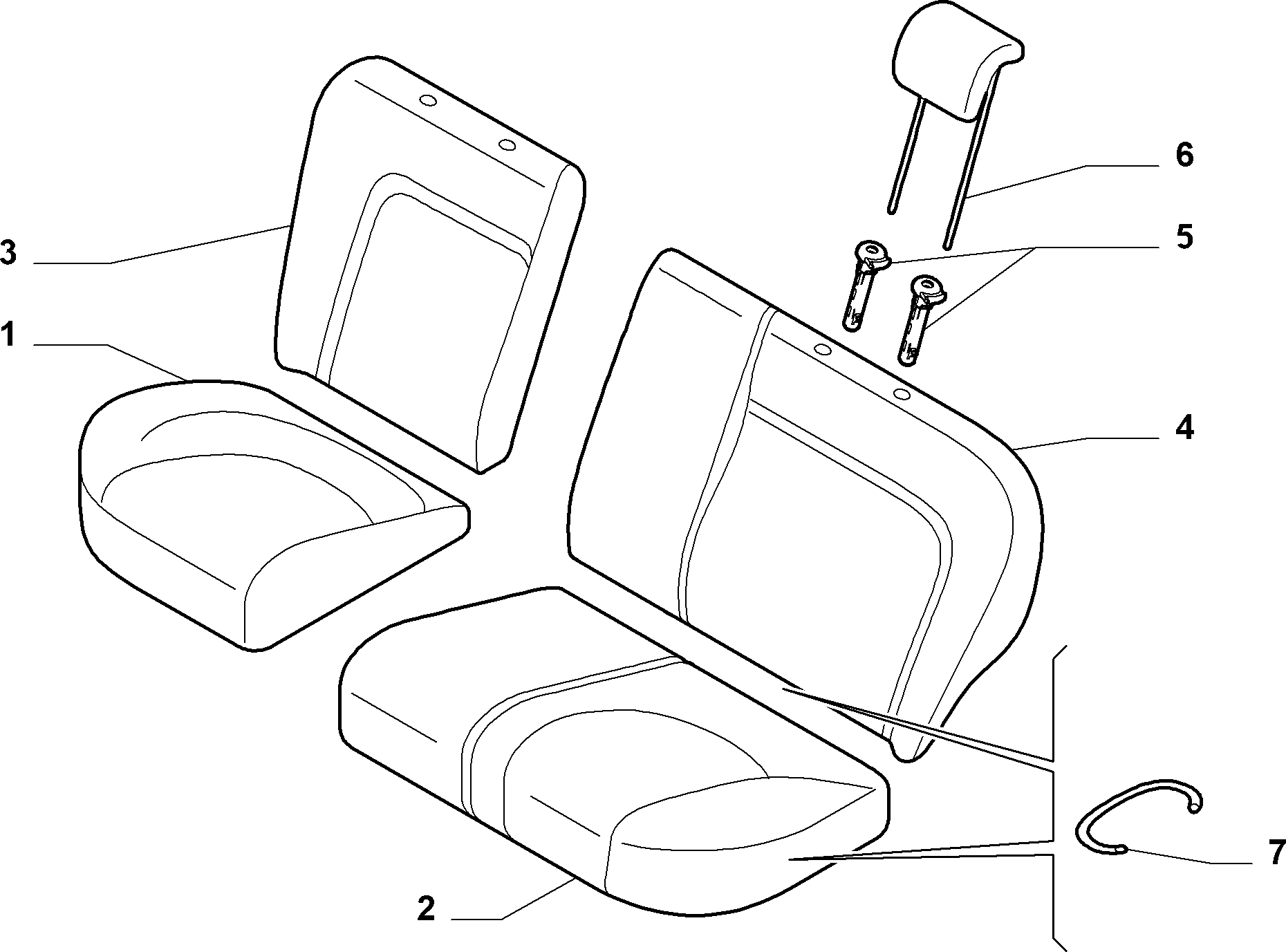 70615/00 REAR SEAT LINING