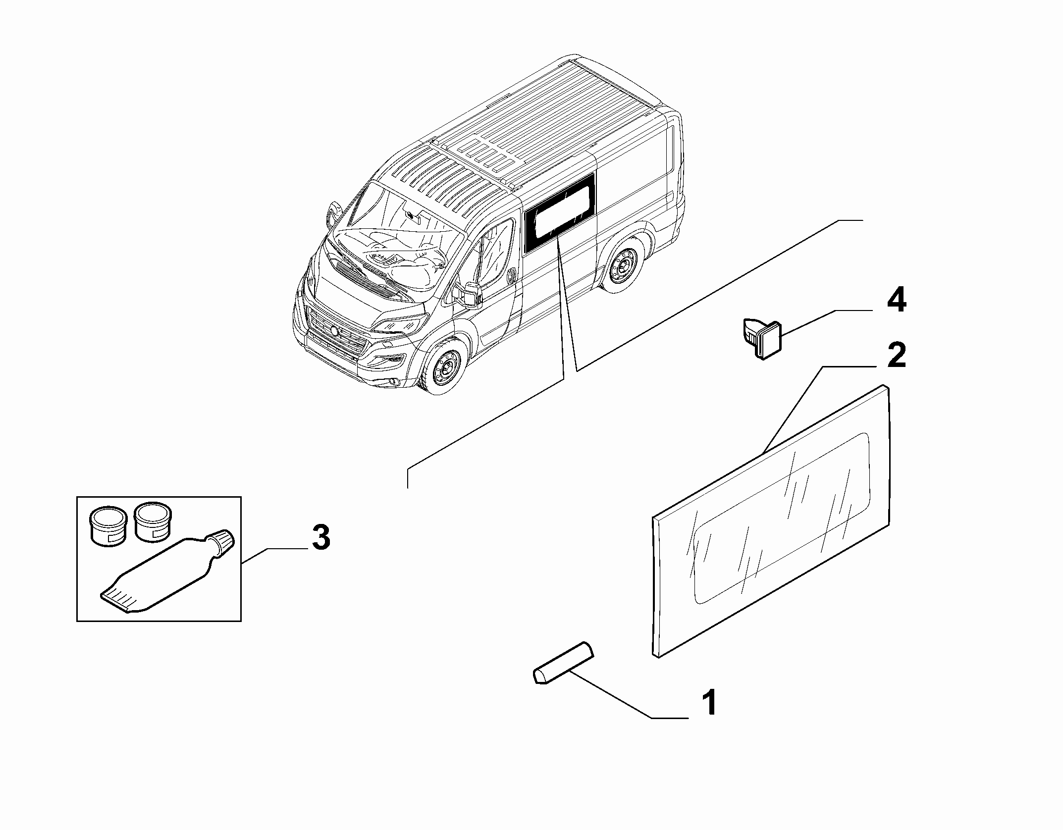70156-015 QUARTER GLASS FOR COMMERCIAL VEHICLES