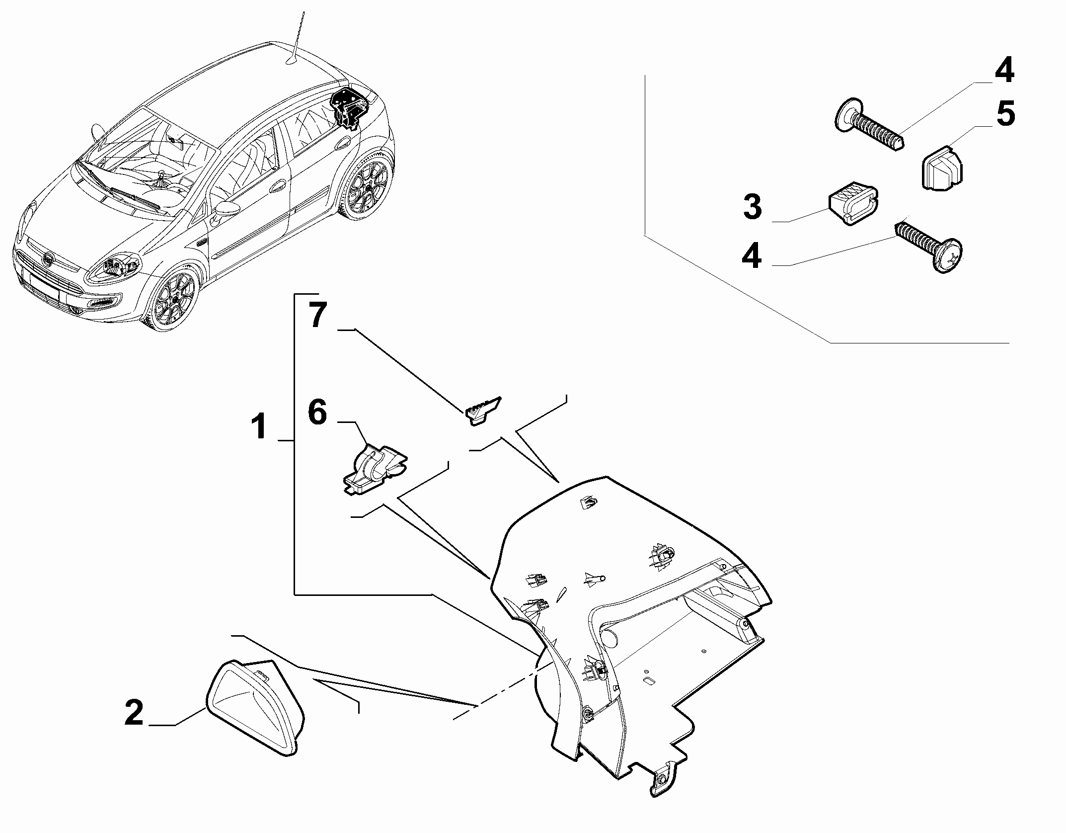 70523-040 INNER REAR PILLAR AND QUARTER GLASS TRIMS