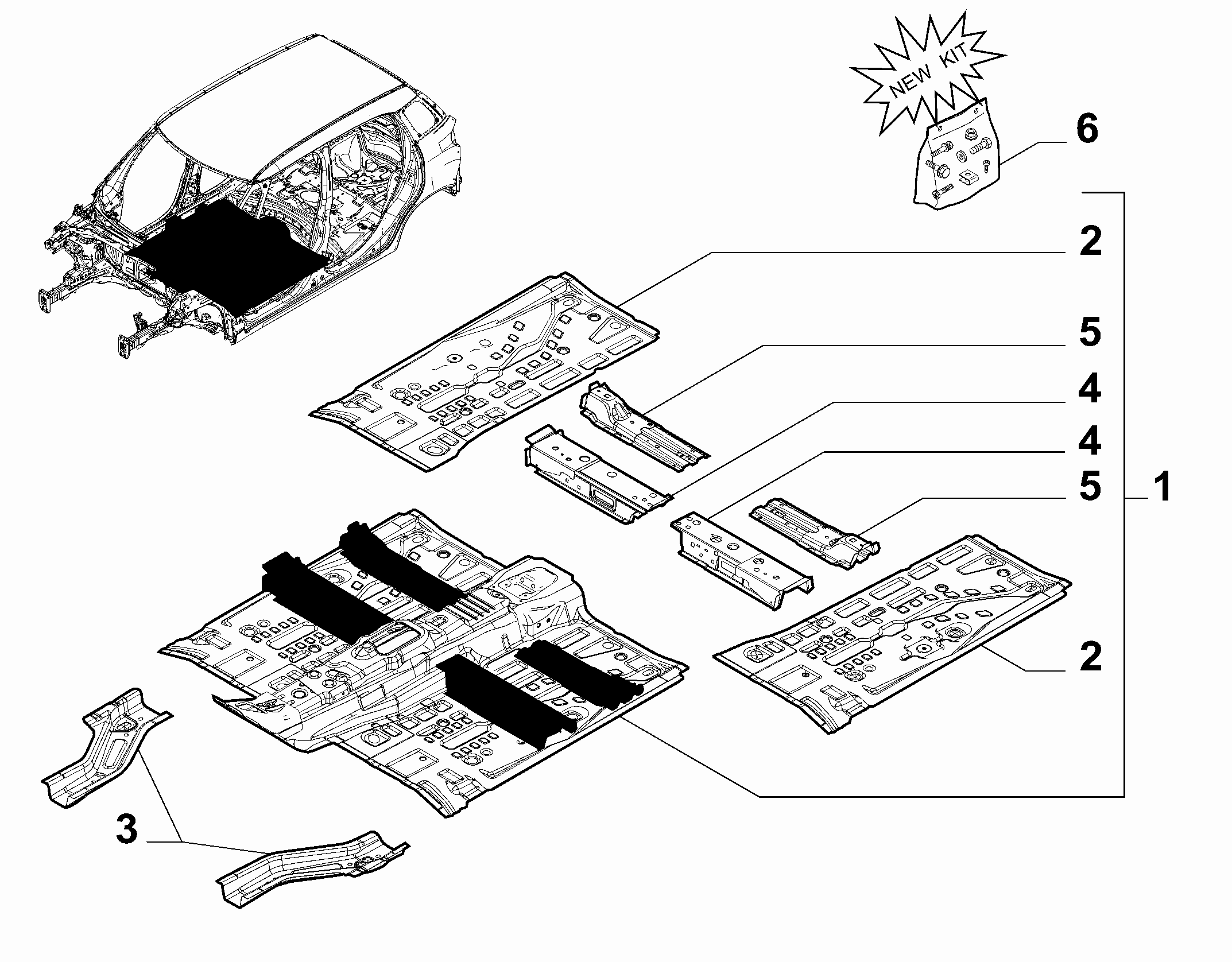 70006-010 CENTRAL FLOOR PANEL