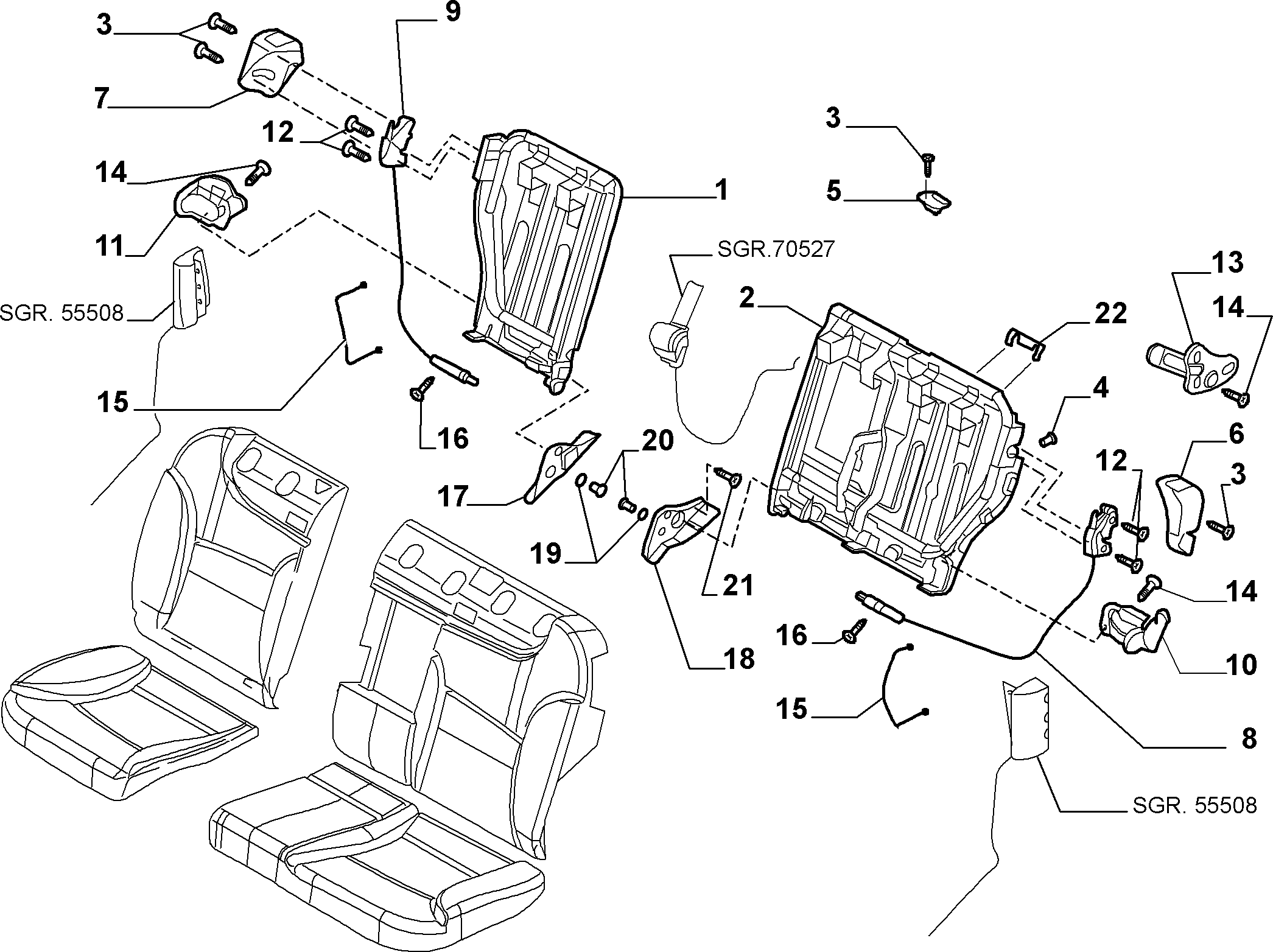 70613/01 REAR SEAT