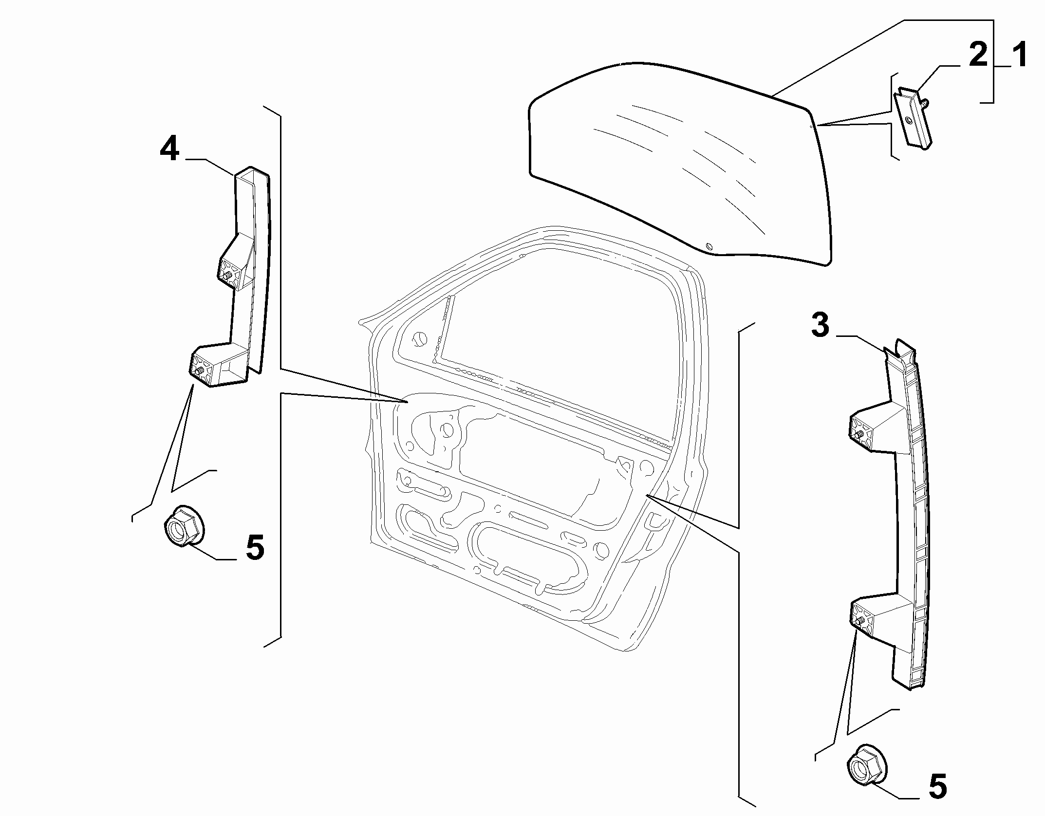 70129-030 FRONT WINDOW AND CHANNEL