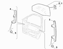 70129-030 FRONT WINDOW AND CHANNEL