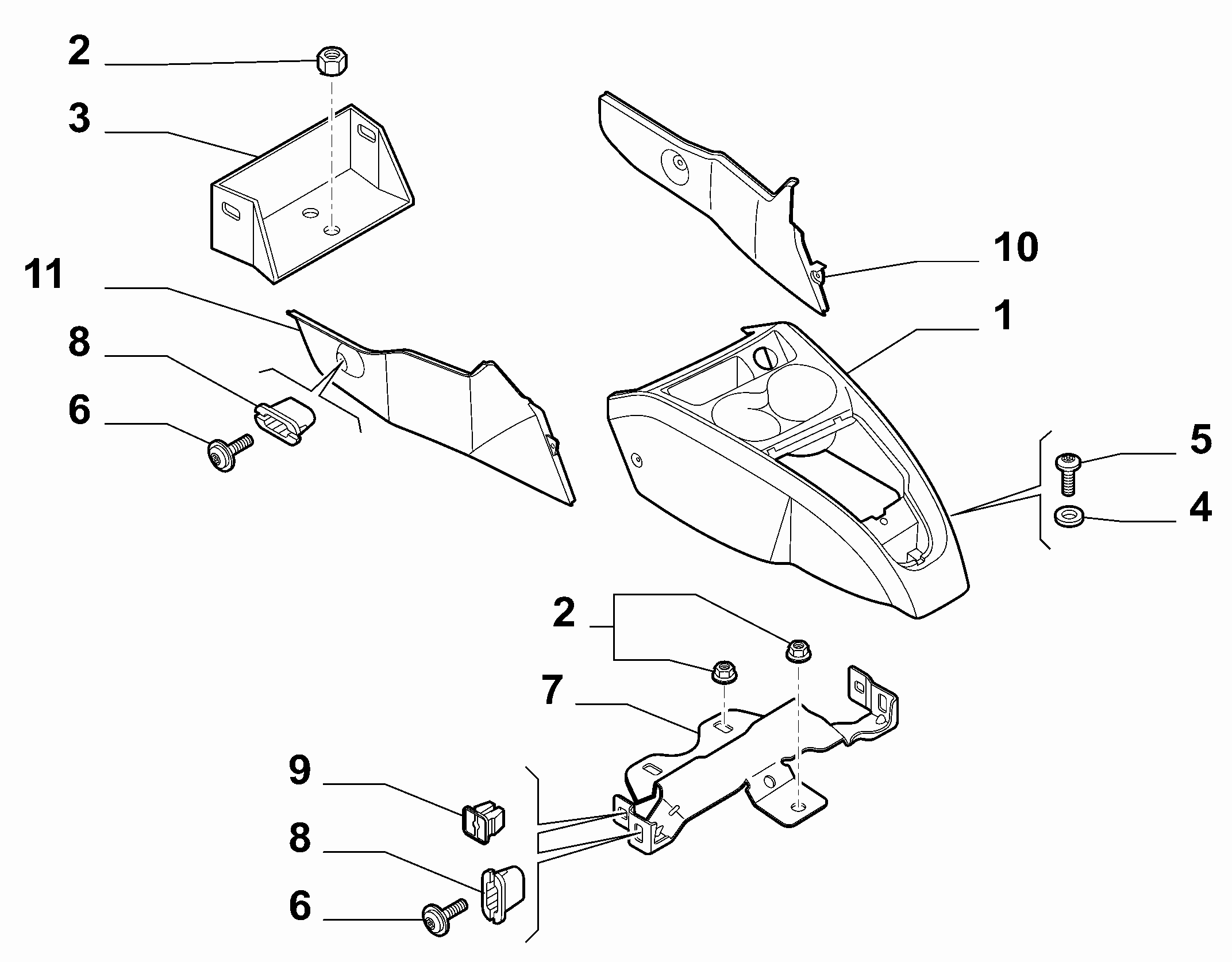 70504-010 SHAFT TUNNEL CONSOLE