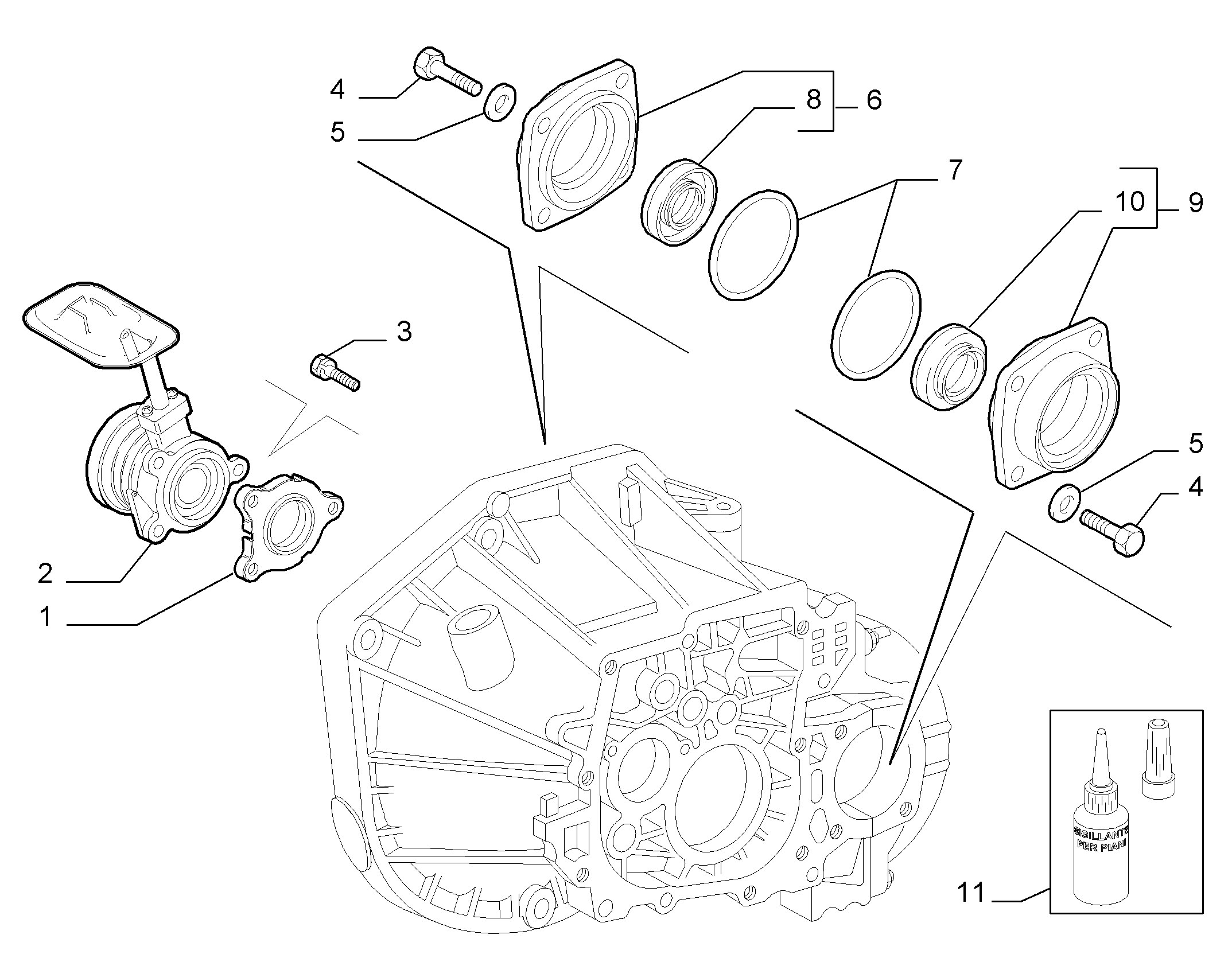 21207-040 HYDRAULIC ACTUATOR CLUTCH RELEASE