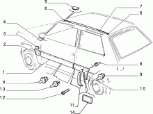 70712/00 НАРУЖНЫЕ НАКЛАДКИ И УПЛОТНИТЕЛИ 