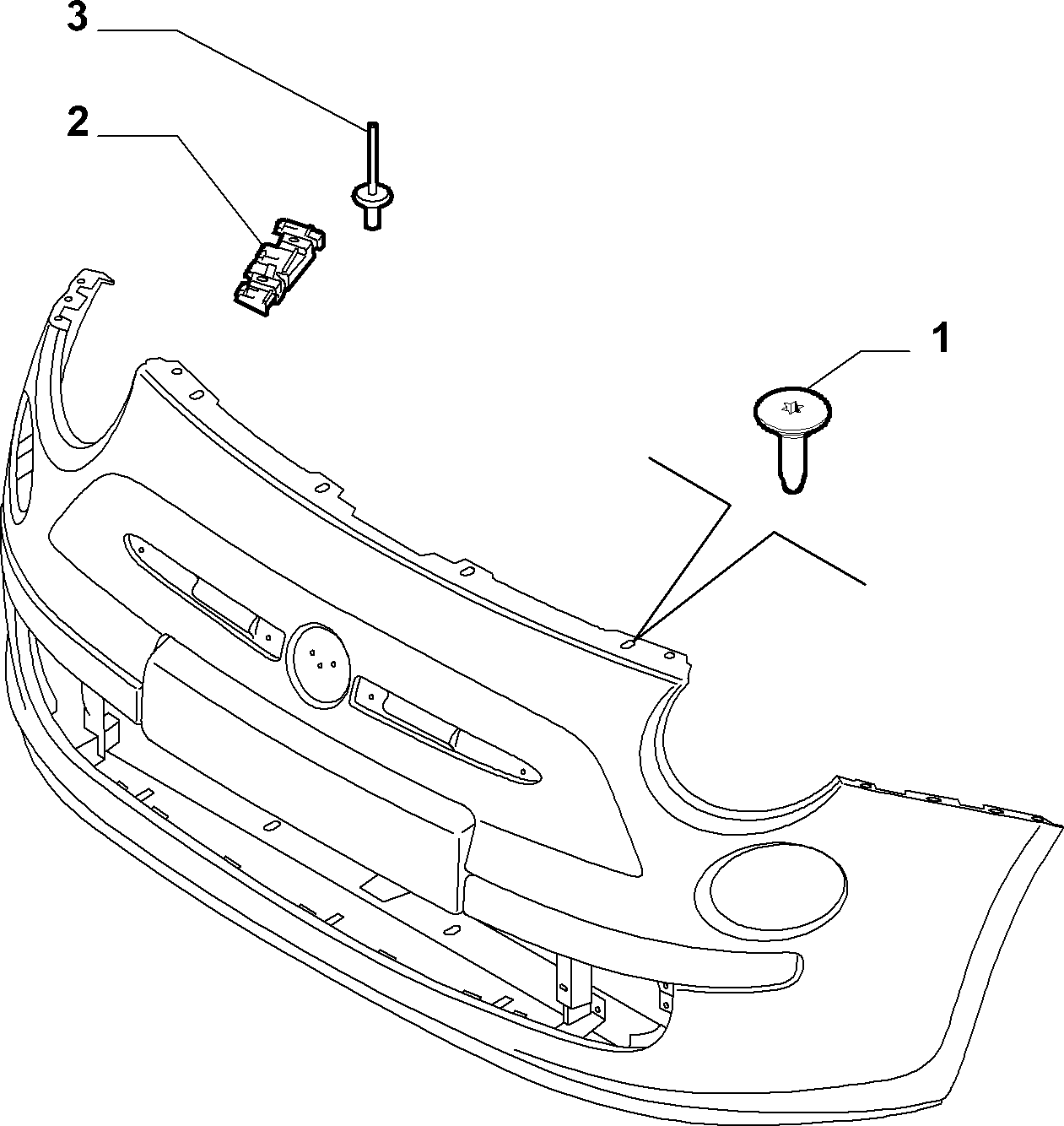 70726-020 FRONT BUMPER CLAMPS