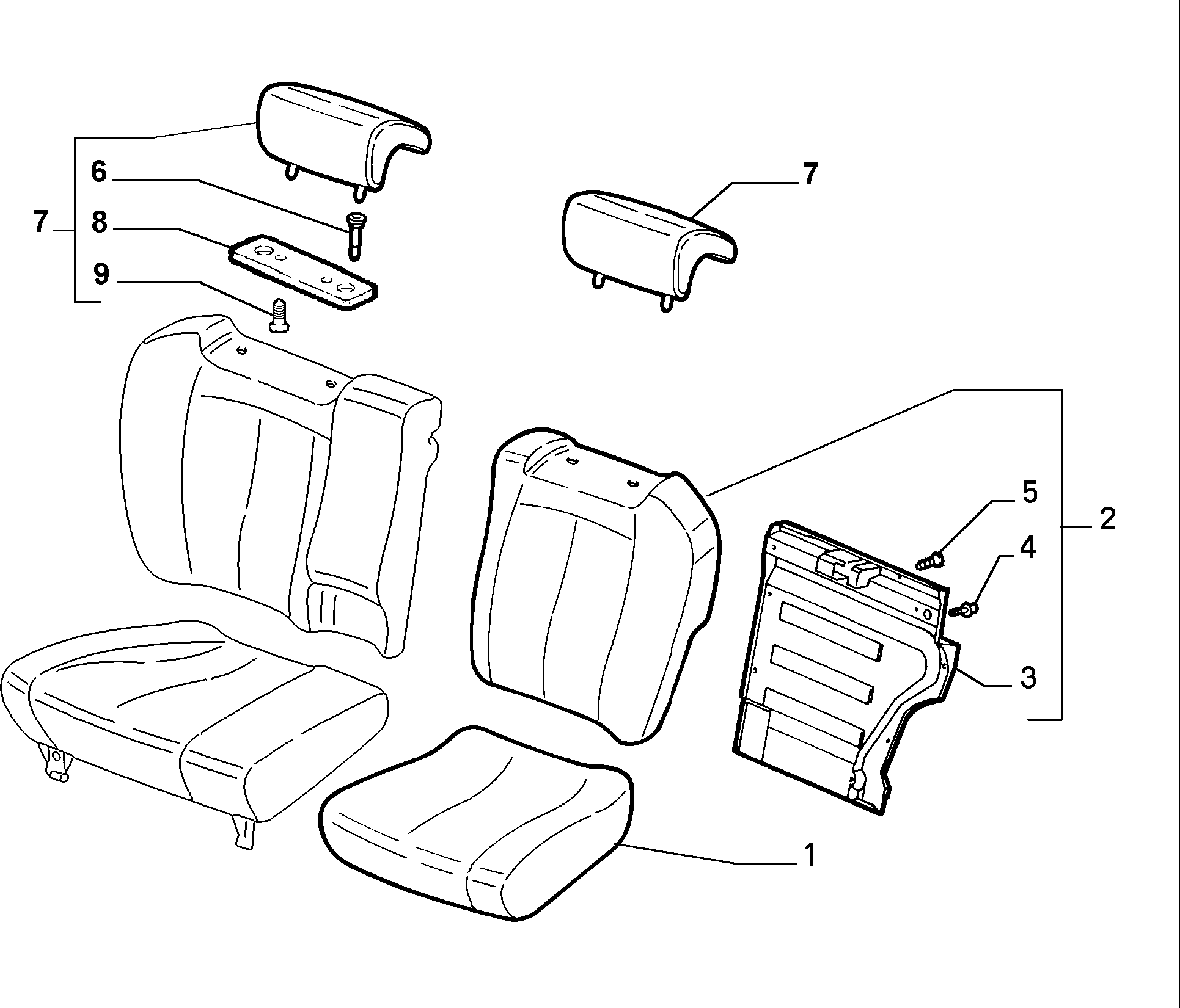 70613/00 REAR SEAT
