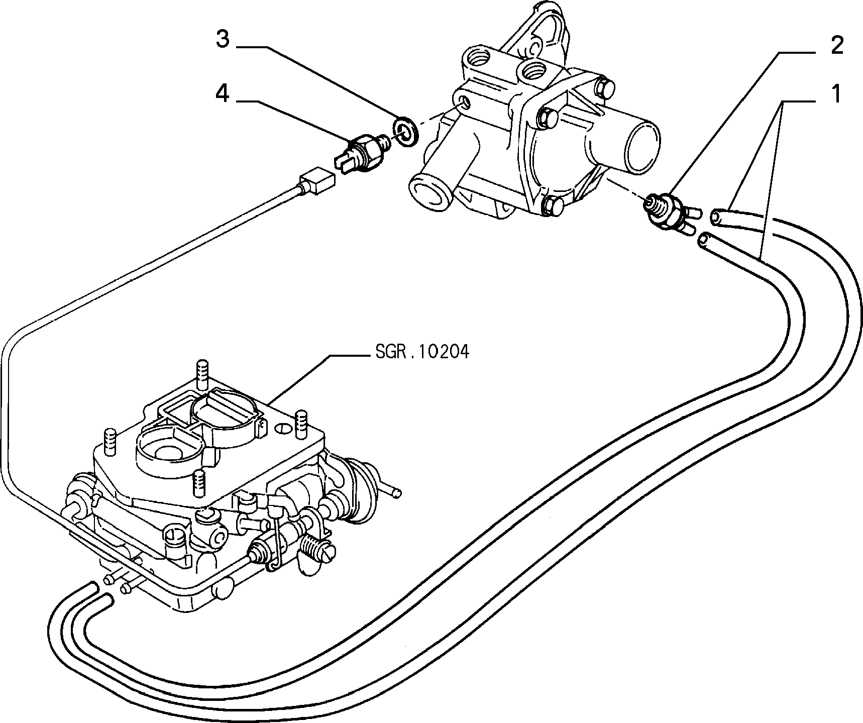 10402/01 ВОДЯНОЙ НАСОС И ТРУБОПРОВОДЫ